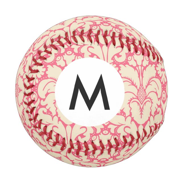 Balle De Baseball Arrière - plan damassé de style baroque 2 (Devant Gauche)