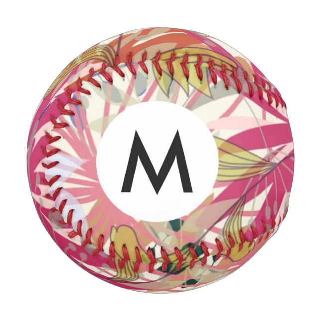 Balle De Baseball Arrière - plan floral 6 (Devant Gauche)