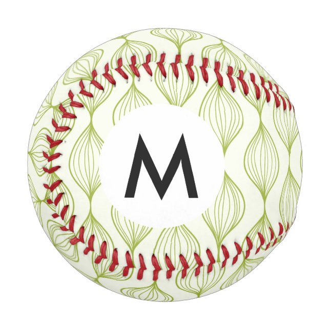 Balle De Baseball Arrière - plan motif vertical vert (Devant Gauche)
