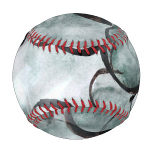 Balle De Baseball art avant-garde gris, peinture à main noire