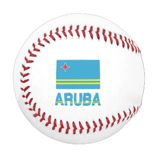 Balle De Baseball Aruba et drapeau d'Aruba avec votre nom