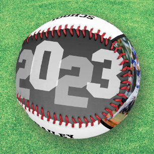 Balle De Baseball Athlète Black Ombre Graduation Photo Baseball 2023