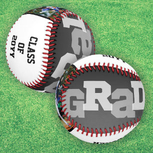 Balle De Baseball Athlete GRAD Black Ombre Graduation Photo Baseball