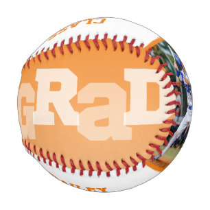 Balle De Baseball Athlète GRAD Orange Ombre Graduation Photo