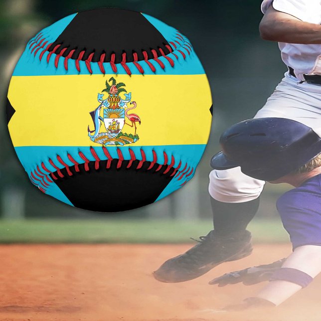 Balle De Baseball Bahamas Drapeau & Bahamas sports / Ballons de base (Créateur téléchargé)