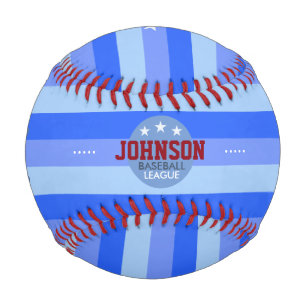Balle De Baseball bandes et nom personnalisé batte-et-balle