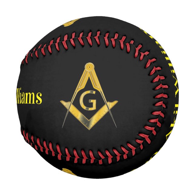 Balle De Baseball Base-ball Freemason Custom (Dos Gauche)