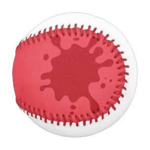 Balle De Baseball Base-ball personnalisé éclaboussé – Bruit Rouge To