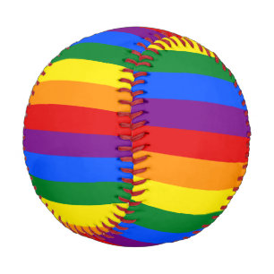Balle De Baseball Baseball Arc-en-ciel coloré