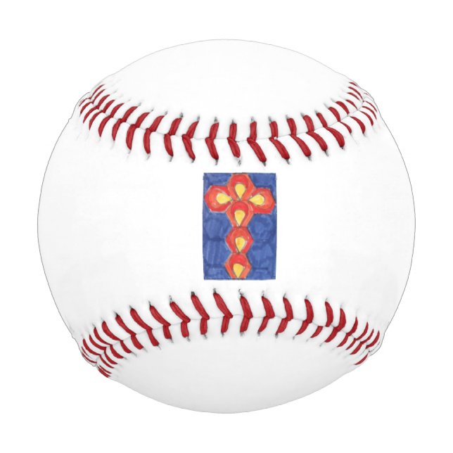 Balle De Baseball Baseball Cross Motif (Devant)