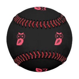 Balle De Baseball Baseball de Chouette Rose