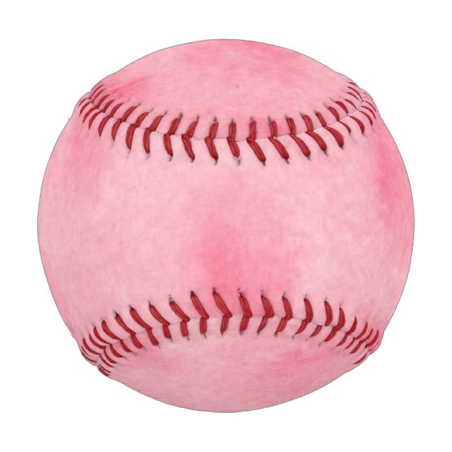 Balle De Baseball Baseball de lavage d'aquarelle rose (Devant)