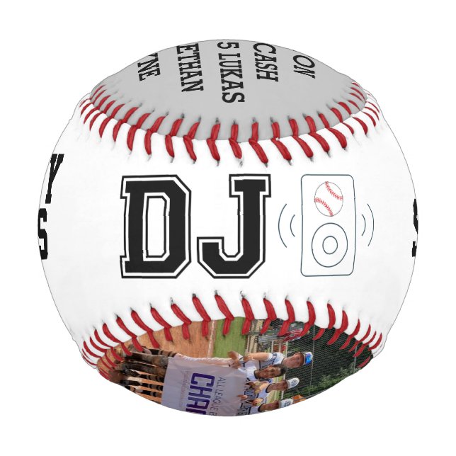 Balle De Baseball Baseball DJ Personnalisé - Sara (Devant)