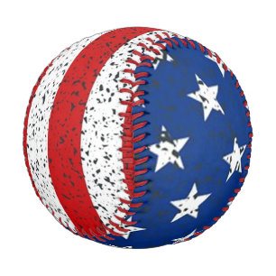 Balle De Baseball Baseball Drapeau Américain Patriotique