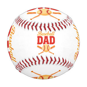Balle De Baseball Baseball Papa Design - Cadeau pour Pères Fiers