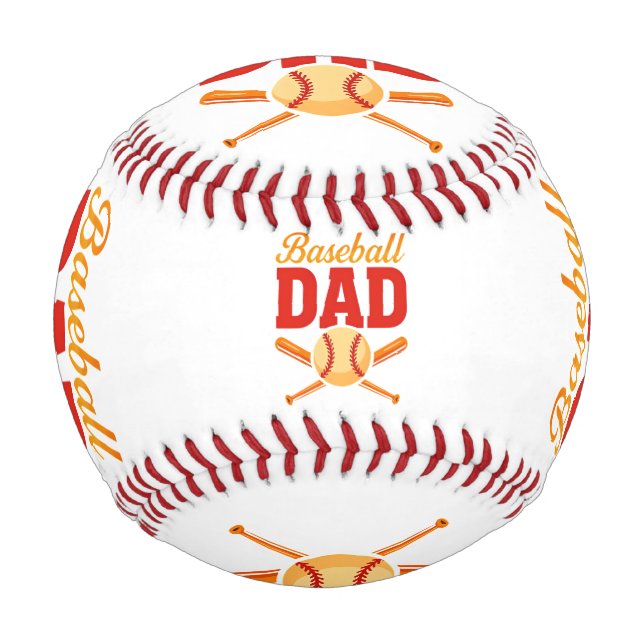 Balle De Baseball Baseball Papa Design - Cadeau pour Pères Fiers (Devant)