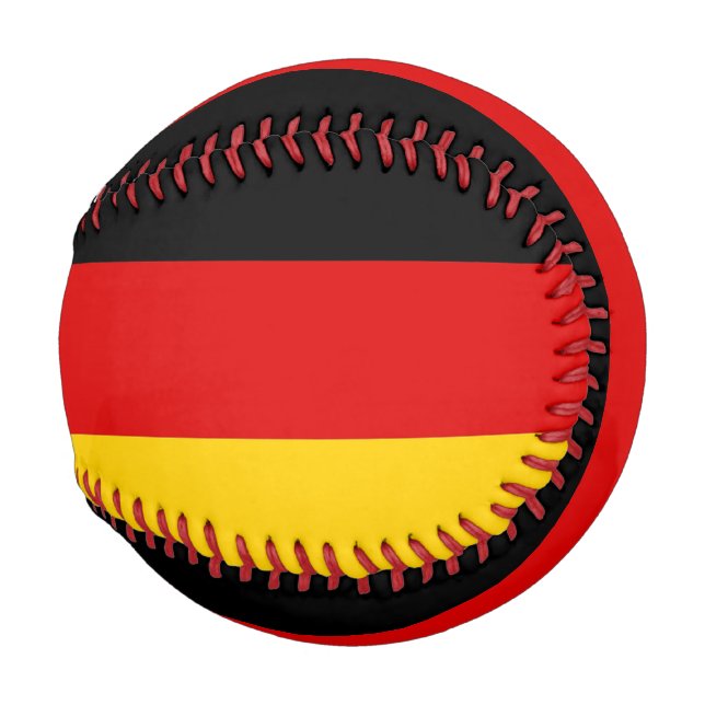 Balle De Baseball Baseball patriotique avec drapeau d'Allemagne (Devant Droite)