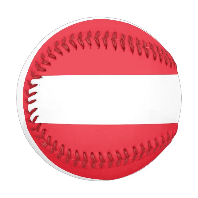 Balle De Baseball Baseball patriotique avec drapeau d'Autriche (Devant Gauche)