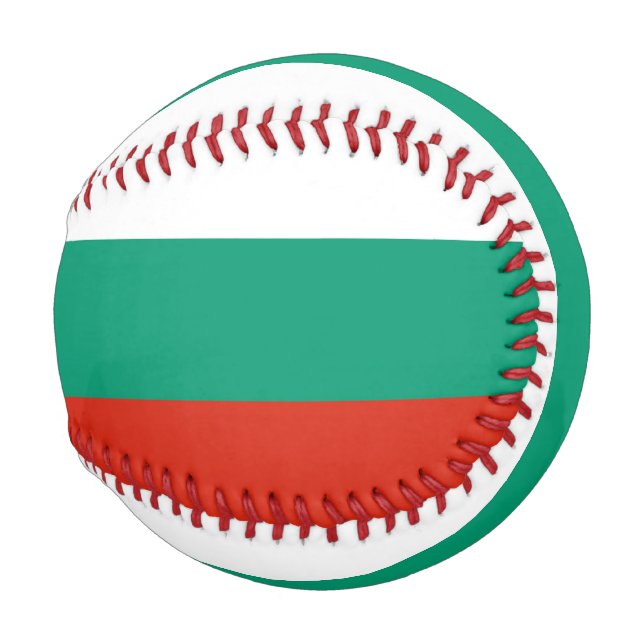 Balle De Baseball Baseball patriotique avec drapeau de la Bulgarie (Devant Droite)