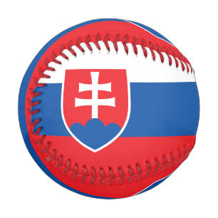 Balle De Baseball Baseball patriotique avec drapeau de la Slovaquie