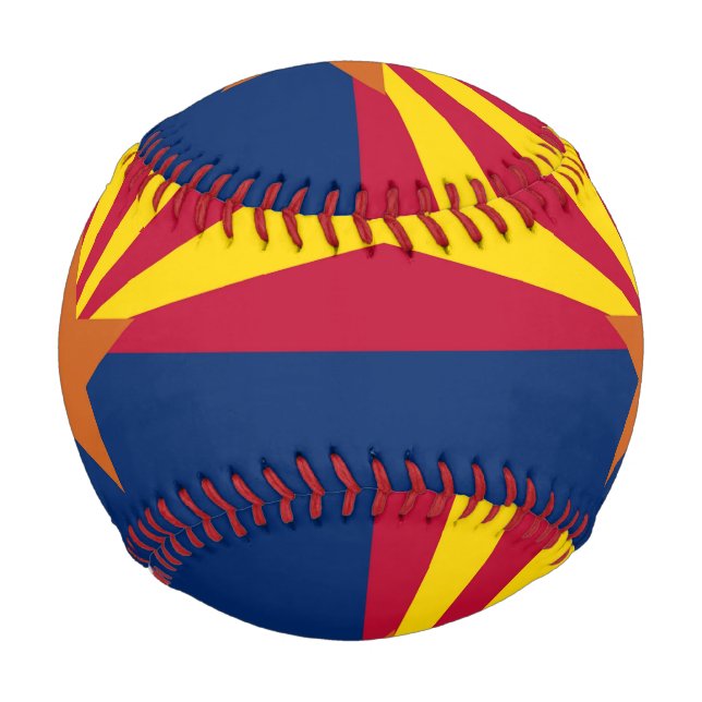 Balle De Baseball Baseball patriotique avec drapeau de l'Arizona, Ét (Dos)