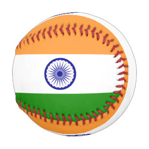 Balle De Baseball Baseball patriotique avec drapeau de l'Inde