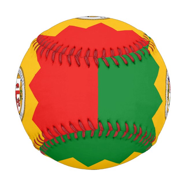 Balle De Baseball Baseball patriotique avec drapeau de Los Angeles,  (Dos)
