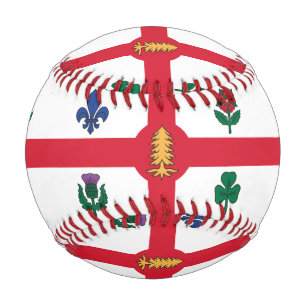 Balle De Baseball Baseball patriotique avec drapeau de Montréal, Can