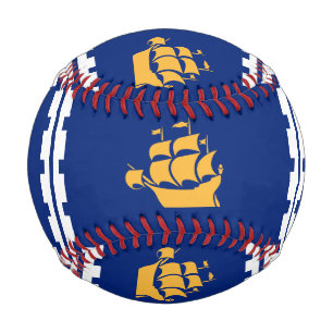 Balle De Baseball Baseball patriotique avec drapeau de Québec
