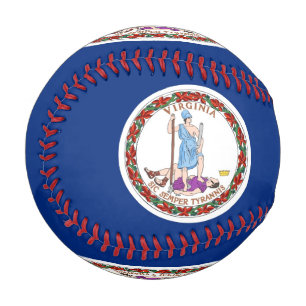Balle De Baseball Baseball patriotique avec drapeau de Virginie