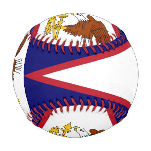 Balle De Baseball Baseball patriotique avec drapeau des Samoa améric