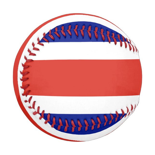 Balle De Baseball Baseball patriotique avec drapeau du Costa Rica (Devant Gauche)