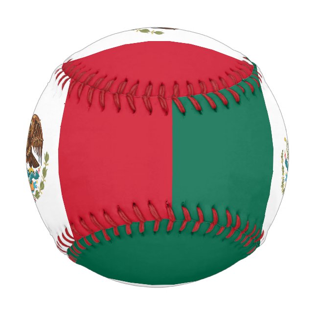 Balle De Baseball Baseball patriotique avec drapeau du Mexique (Dos)