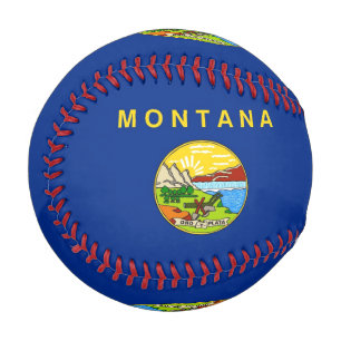 Balle De Baseball Baseball patriotique avec drapeau du Montana, USA