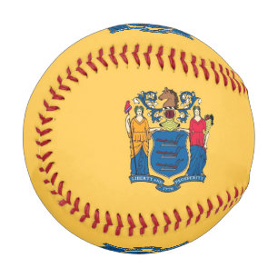 Balle De Baseball Baseball patriotique avec drapeau du New Jersey