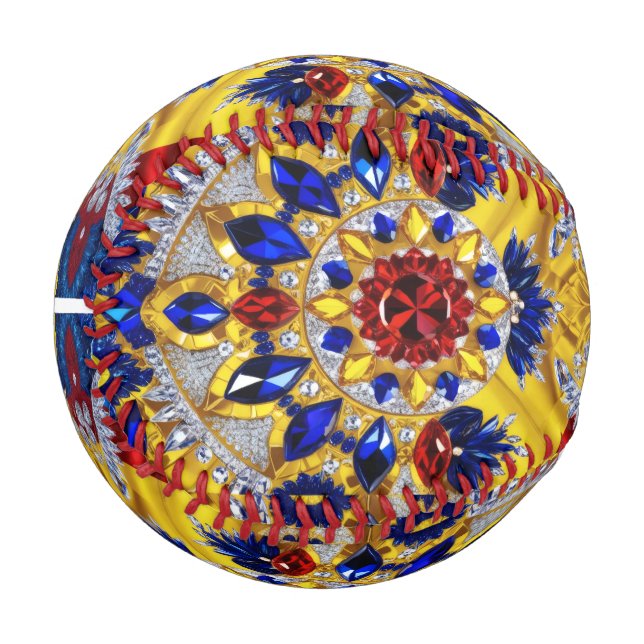 Balle De Baseball Baseball patriotique avec Romania Colours (Devant Gauche)