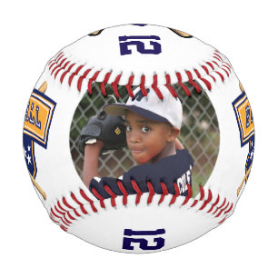 Balle De Baseball Baseball personnalisé avec photo - bleu foncé