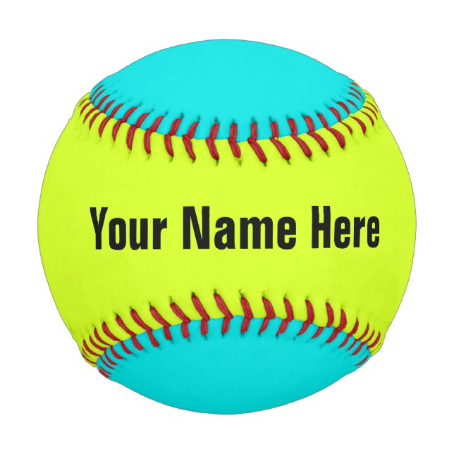 Balle De Baseball Baseball personnalisé couleur néon (Dos)