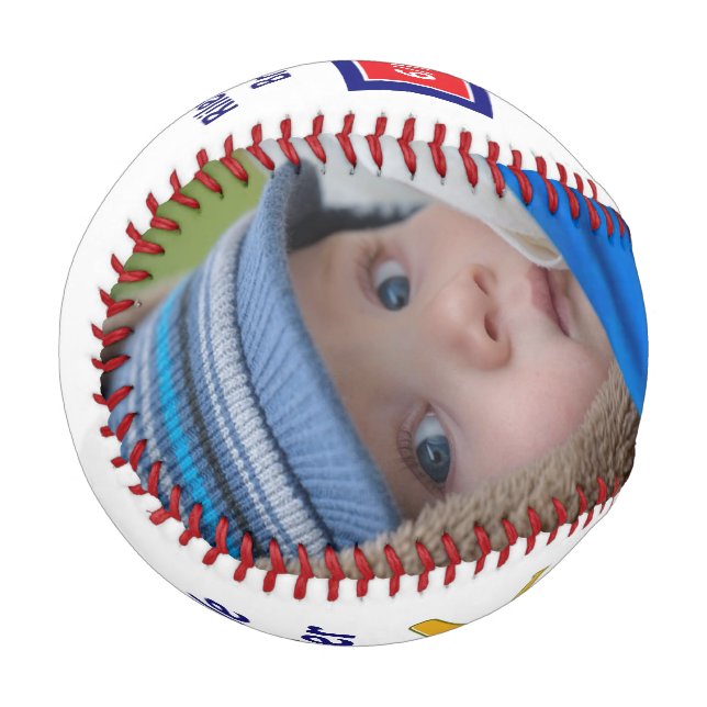 Balle De Baseball Baseball personnalisé pour nouveau-nés Cadeau bébé (Devant Gauche)