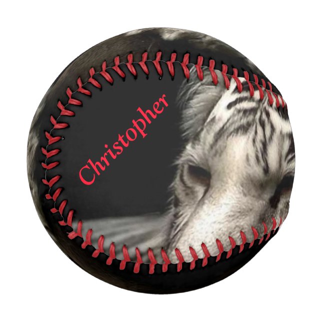 Balle De Baseball Baseball Personnalisé / Tigre (Devant Gauche)