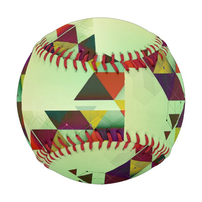 Balle De Baseball Baseball Triangles Abstrait (Devant)