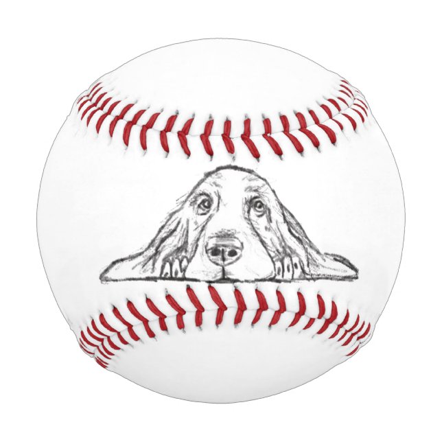 Balle De Baseball basset blanc (Devant)