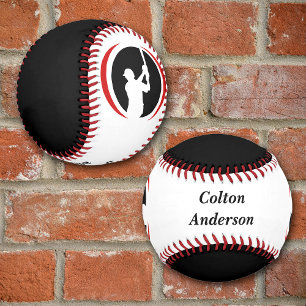 Balle De Baseball Batterie noire rouge personnalisée