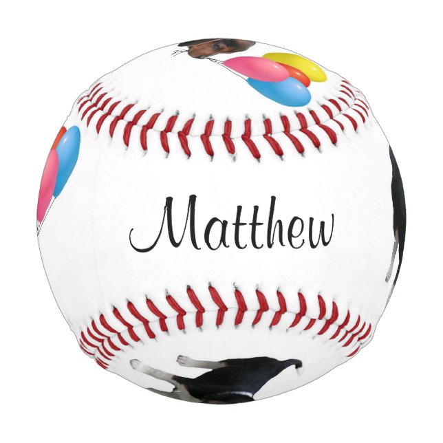 Balle De Baseball Beagle Chiot Nom personnalisé Anniversaire Basebal (Devant)