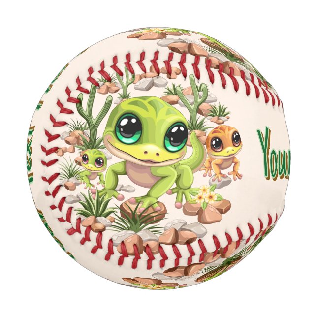 Balle De Baseball Bébé Geckos jote personnages de dessin (Devant Gauche)