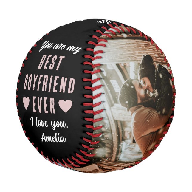 Balle De Baseball Best Boyfriend Ever Hearts 2 Photos (Angle)