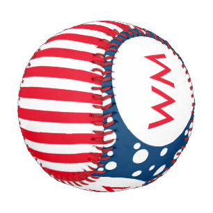 Balle De Baseball Blancs étroits & points + votre dos.