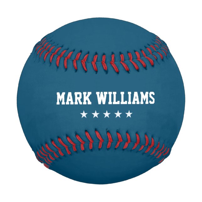 Balle De Baseball Bleu de base-ball personnalisé (Dos)