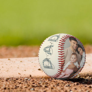 Balle De Baseball Bleu Plaid Meilleur Papa Jamais Première Fête des 