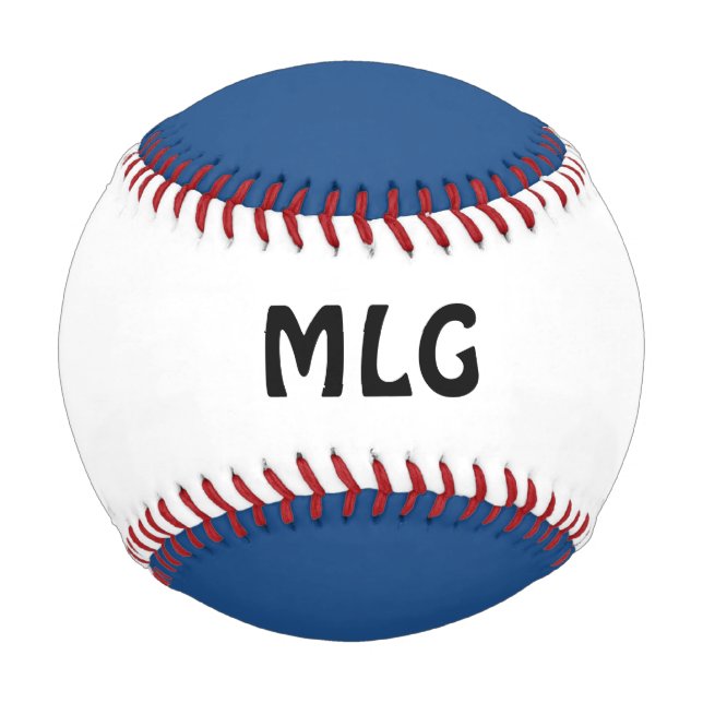 Balle De Baseball Bleu Rouge Couché Base-ball initial (Devant)